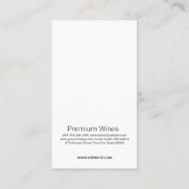 Gold Wine Glass Splash | Druiven op wijnstokken |  Visitekaartje (Achterkant)