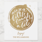 Gold Wine Lover Wijn Etiket (Enkel label)