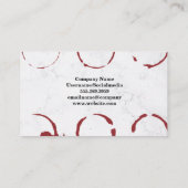 Gold Wine Splash | Marmer | Wijnhoudende zeugen Visitekaartje (Achterkant)