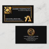 Gold Wining Lijst Black Electrical Engineering Visitekaartje (Voorkant / Achterkant)