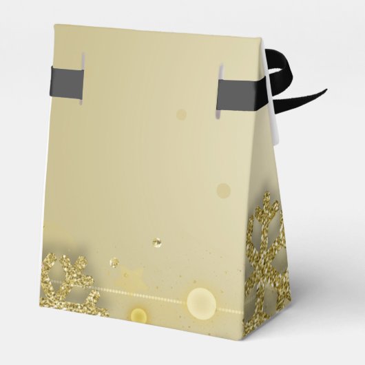 Gold Winter 40th Birthday Hartelijk dank Bedankdoosjes (Achterkant)