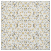 Gold Winter Floral Design Stof (Swatch)