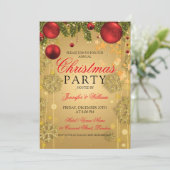 Gold Winter Glam Kerstfeestdag Kaart (Staand voorkant)