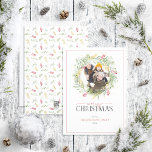 Gold Winter Greenery Wreath Merry-kerstfoto Feestdagenkaart<br><div class="desc">Op zoek naar een mooie, eenvoudige en elegante vakantiekaart? Kijk niet verder dan onze gouden winter Greenery Wreath Merry kerstfoto Holiday Kaart! Deze verbluffende kaart is voorzien van een losse, breed opgezette, feestelijke waterverf winterbessenplantkunde rond uw foto. 'Vrolijk kerstfeest' is geschreven in een populaire handgeschreven kalligrafie en serif font duo....</div>