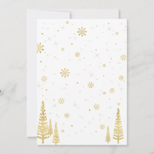 Gold Winter Onederland 1st Boy Birthday Uitnodigin Kaart