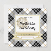 Gold Winter Pset Uitnodiging nieuwjaar (Voorkant)