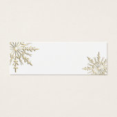 Gold Winter Snowflake Gift Labels Mini Visitekaartjes (Voorkant)
