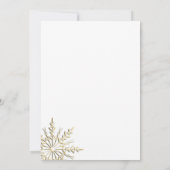 Gold Winter Snowflake Private Marriage / Elopement Kaart (Achterkant)
