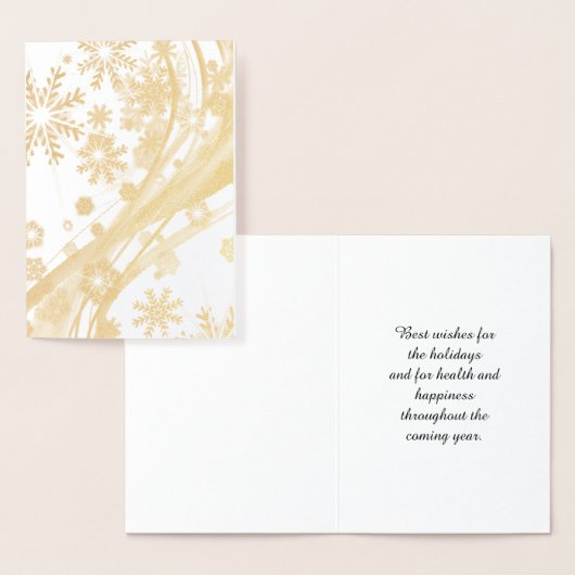 Gold Winter Snowflakes kerstgril Folie Kaarten (Display)