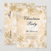 Gold Winter Wonder Vakantie Uitnodigen Programma & (Voorkant / Achterkant)