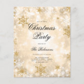 Gold Winter Wonder Vakantie Uitnodigen Programma & Flyer (Voorkant)