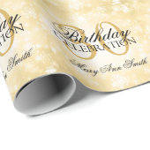 Gold Winter Wonderland 30th Birthday Party Cadeaupapier (Rol Hoek)