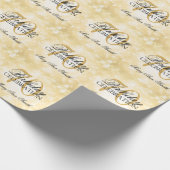 Gold Winter Wonderland 70th Birthday Party Cadeaupapier (Hoek)