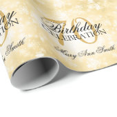 Gold Winter Wonderland 70th Birthday Party Cadeaupapier (Rol Hoek)