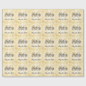 Gold Winter Wonderland 80th Birthday Party Cadeaupapier (Vlak)