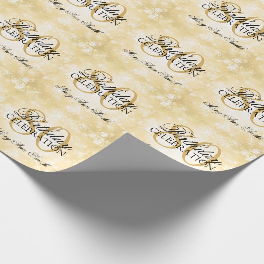 Gold Winter Wonderland 80th Birthday Party Cadeaupapier (Hoek)