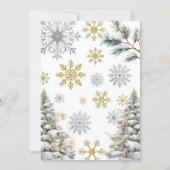 Gold Winter Wonderland Baby shower Uitnodiging (Achterkant)