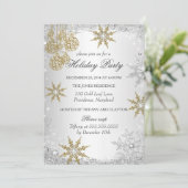 Gold Winter Wonderland kerstfeestdag 5 Kaart (Staand voorkant)