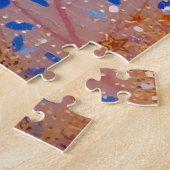 Gold Winter Woodland Rabbit Owl Waterverf Legpuzzel (Zijkant)