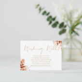 Gold Wishing Well Herfst Herfst Bloemenbruiloft Informatiekaartje (Staand voorkant)