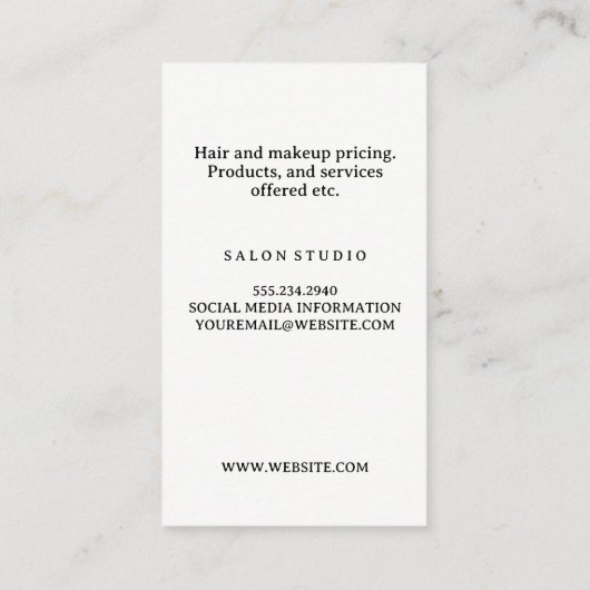 Gold Woman Schoonheidssalon Logo Visitekaartje (Achterkant)