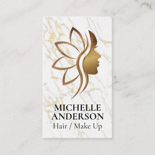 Gold Woman Schoonheidssalon Logo Visitekaartje (Voorkant)
