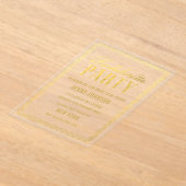 Gold Womens Bachelorette Evening Party nodigt uit Acryl Uitnodigingen (Laagn)