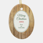 Gold Wood Tree Bulb Bouquet Photo Template Keramisch Ornament (Achterkant)