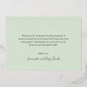 Gold Woodland Animals Baby shower Hartelijk dank Folie Uitnodiging (Achterkant)