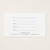 Gold Woodland Garland Chalkboard Gift Certificate Visitekaartje (Achterkant)