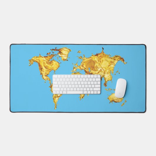 Gold World Blue Zee Computer Gamer Expert Bureaumat (Keyboard & Muis)