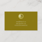 Gold World Wereldbol, Jouw naam hier Visitekaartje (Achterkant)