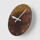 Gold Wrapper Drip Chocolate Snoep Bar Glam Ronde Klok (Hoek)