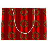 Gold Wreate op Rode Kerstmis Groot Cadeauzakje (Achterkant)