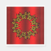 Gold Wreate op Rode Kerstmis Servet (Voorkant)