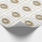 Gold Wreated Merry-kerstinpakpapier Cadeaupapier (Hoek)