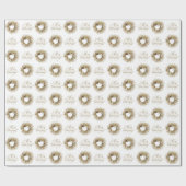 Gold Wreated Merry-kerstinpakpapier Cadeaupapier (Vlak)