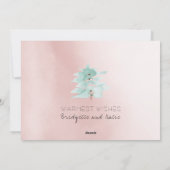 Gold Wreath Blush Waterverf Fotovakantie Feestdagenkaart (Achterkant)