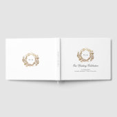 Gold Wreath Classic Monogram Huwelijk Gastenboek (Volledig)