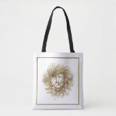 Gold Wreath Merry kerstCanvas tas (Voorkant)