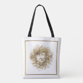 Gold Wreath Merry kerstCanvas tas (Achterkant)