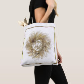 Gold Wreath Merry kerstCanvas tas (Dichtbij)