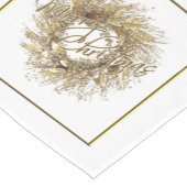 Gold Wreath Merry Kerstmis Korte Tafelloper (Hoek)