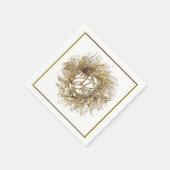 Gold Wreath Merry-kerstpapier Napkins Servetten (Hoek)