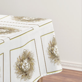 Gold Wreath Merry-kersttafelkledij Tafelkleed