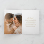 Gold Wreath Monogram Elegante bruiloft (Binnen)