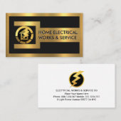 Gold Wrench Frame Electrical Engineer Visitekaartje (Voorkant / Achterkant)