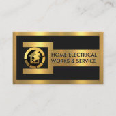 Gold Wrench Frame Electrical Engineer Visitekaartje (Voorkant)