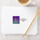 Gold Xmas - Adresetiketten met een goudboom Etiket (Insitu)