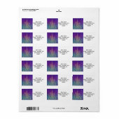 Gold Xmas - Adresetiketten met een goudboom Etiket (Full Sheet)